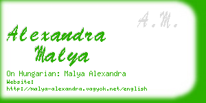 alexandra malya business card